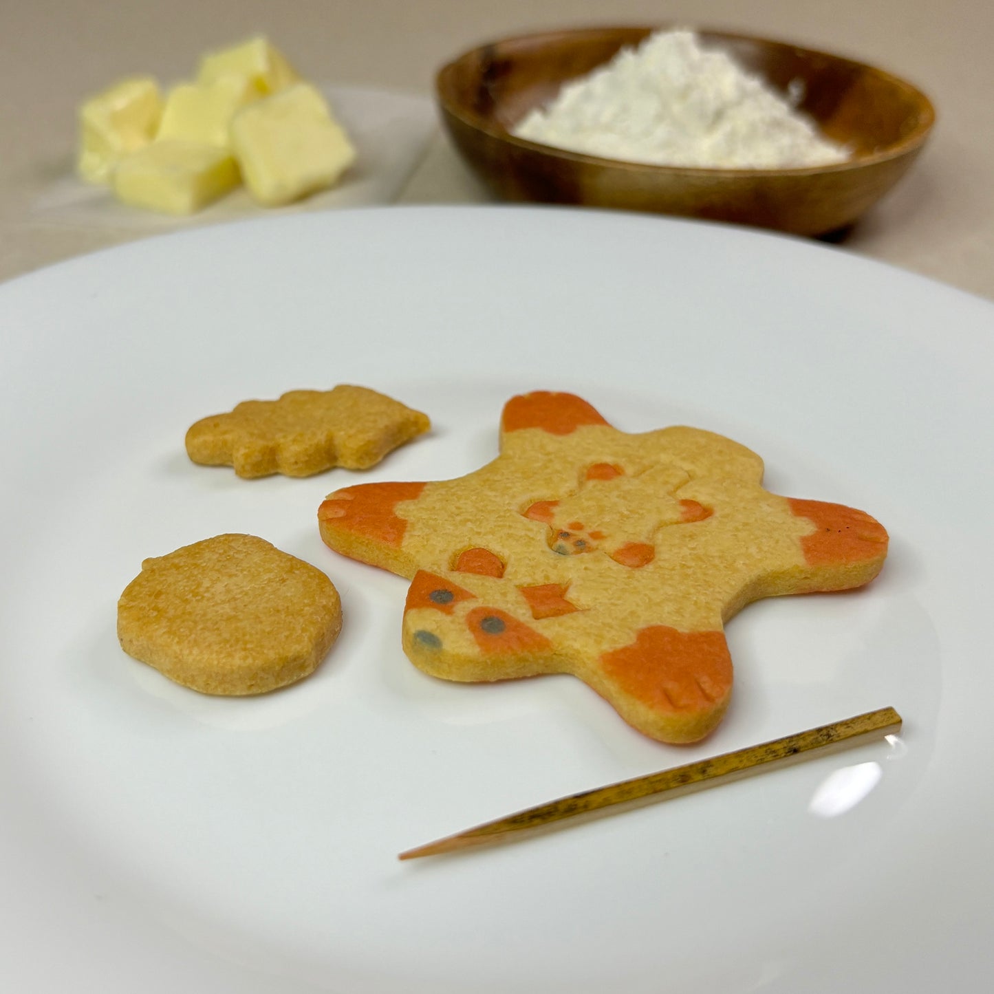 バターカタヌキの親子クッキー